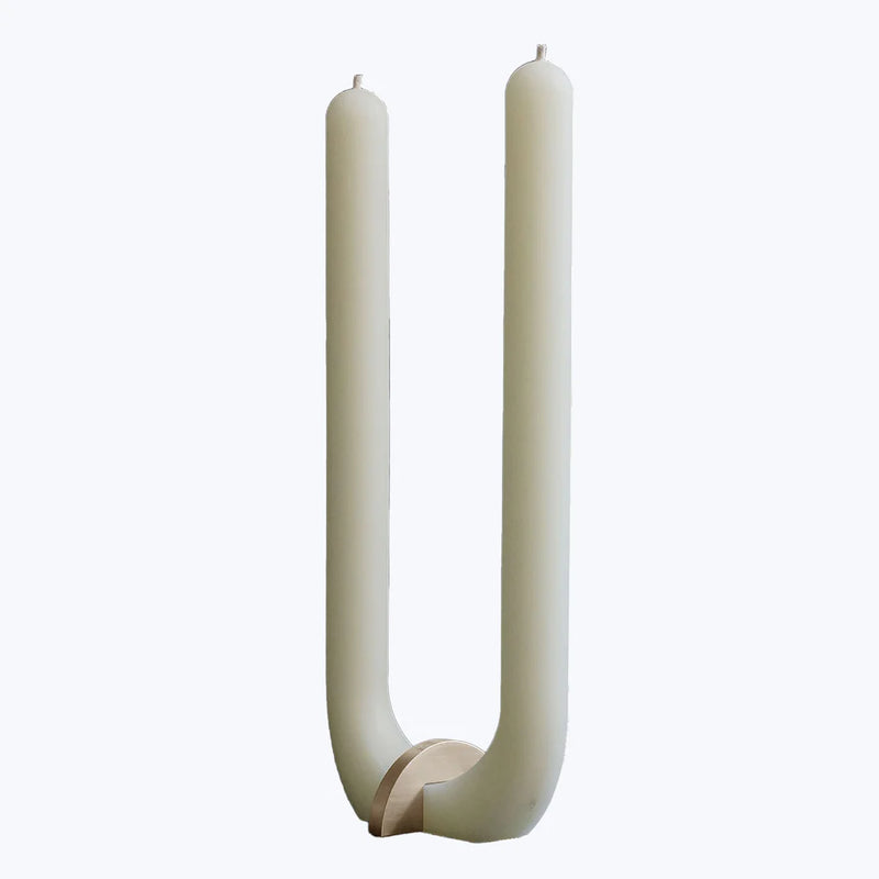 GLAZE Beeswax Ivory U Candle